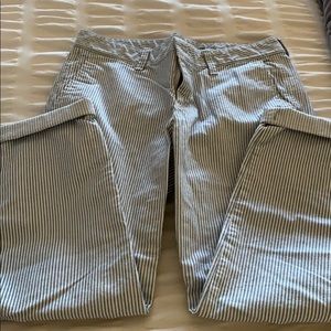 Gap blue and white stripe girlfriend khaki